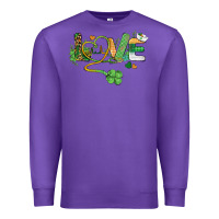 Purple st. patricks day nurse love medical love Premium Sweatshirt - BarkalooDesign