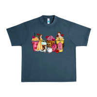 Midnight Navy princess cartoon coffee cups Urban Heavy Tee - Zillion Design Studio