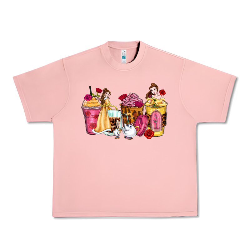 Princess Cartoon Coffee Cups Urban Heavy Tee by Zillion Design Studio | Teevron