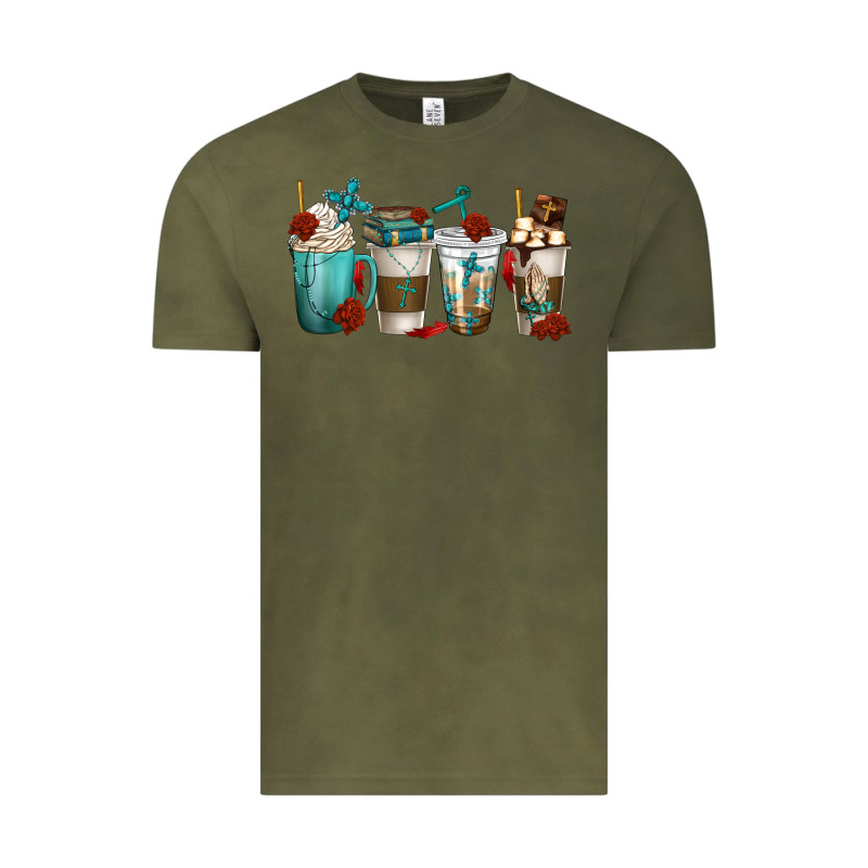 Faith Coffee Cups Vintage Tee by texasbilliewilder | Teevron