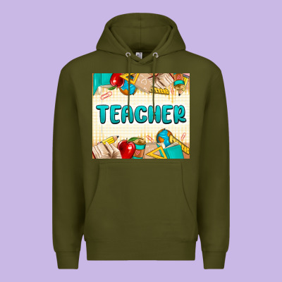 Teacher Premium Hoodie Designed By Maliassmallbusiness
