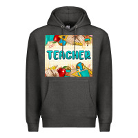 Charcoal Heather teacher Premium Hoodie - MaliasSmallBusiness