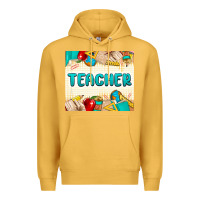 Mustard teacher Premium Hoodie - MaliasSmallBusiness