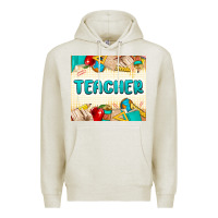 Oatmeal Heather teacher Premium Hoodie - MaliasSmallBusiness