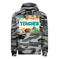 Slate Camo teacher Premium Hoodie - MaliasSmallBusiness