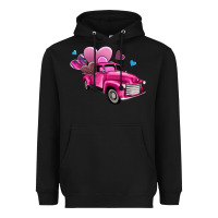 Black truck with hearts Heavyweight Hoodie - AdoDesignShop