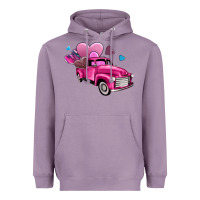 Lavender truck with hearts Heavyweight Hoodie - AdoDesignShop
