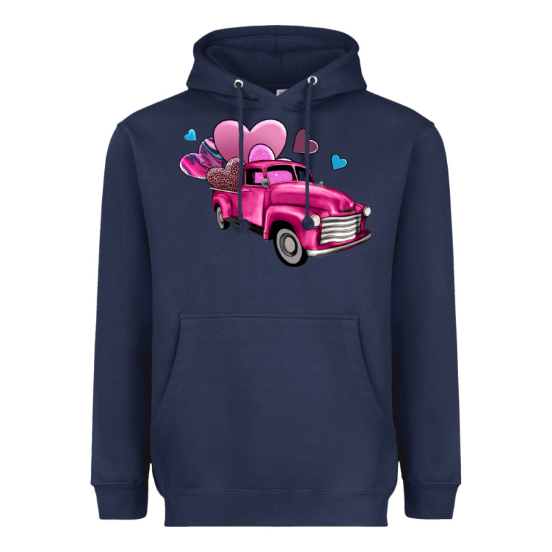 Truck With Hearts Heavyweight Hoodie by AdoDesignShop | Teevron