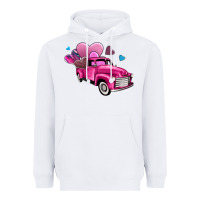 White truck with hearts Heavyweight Hoodie - AdoDesignShop