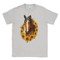 Moon Dust brown horse with gemstone and sunflowers Classic Tee - RanaPortraitStore