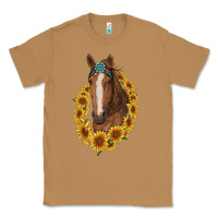 Toasted Coconut brown horse with gemstone and sunflowers Classic Tee - RanaPortraitStore