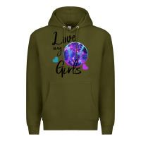 Army Green I Love My Softball Girl Premium Hoodie - Bettercallsaul