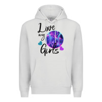Dove Grey I Love My Softball Girl Premium Hoodie - Bettercallsaul