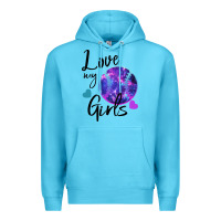 Ocean Blue I Love My Softball Girl Premium Hoodie - Bettercallsaul
