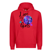 Red I Love My Softball Girl Premium Hoodie - Bettercallsaul