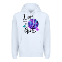 White I Love My Softball Girl Premium Hoodie - Bettercallsaul