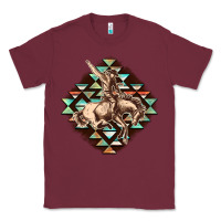 Burgundy Aztec symbol rodeo Classic Tee - FaDigitalArtStudio