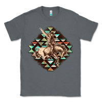 Charcoal Heather Aztec symbol rodeo Classic Tee - FaDigitalArtStudio