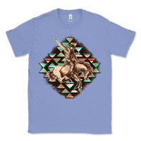 Colony Blue Aztec symbol rodeo Classic Tee - FaDigitalArtStudio