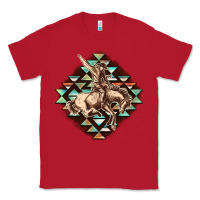 Red Aztec symbol rodeo Classic Tee - FaDigitalArtStudio