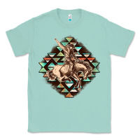 Seafoam Aztec symbol rodeo Classic Tee - FaDigitalArtStudio