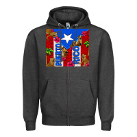Charcoal Heather puerto rico coqui leopard Zipper Hoodie - AdoDesignShop