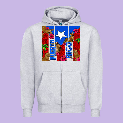 Puerto Rico Coqui Leopard Zipper Hoodie Designed By Adodesignshop