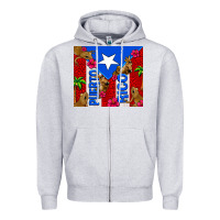 Heather Grey puerto rico coqui leopard Zipper Hoodie - AdoDesignShop