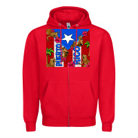 Red puerto rico coqui leopard Zipper Hoodie - AdoDesignShop