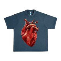 Midnight Navy Anatomical heart Urban Heavy Tee - RanaPortraitStore