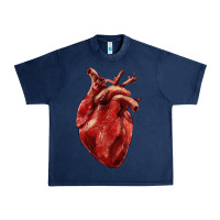Navy Anatomical heart Urban Heavy Tee - RanaPortraitStore