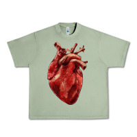 Oil Green Anatomical heart Urban Heavy Tee - RanaPortraitStore
