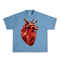 Pebble Blue Anatomical heart Urban Heavy Tee - RanaPortraitStore