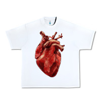 White Anatomical heart Urban Heavy Tee - RanaPortraitStore