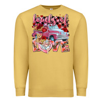 Antique Gold loads of love valentines day truck Premium Sweatshirt - NancyCooperArtShop