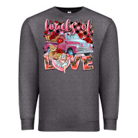 Charcoal Heather loads of love valentines day truck Premium Sweatshirt - NancyCooperArtShop