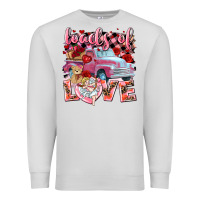 Dove Grey loads of love valentines day truck Premium Sweatshirt - NancyCooperArtShop