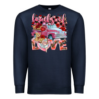 Navy loads of love valentines day truck Premium Sweatshirt - NancyCooperArtShop
