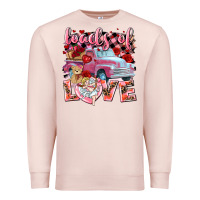 Pale Pink loads of love valentines day truck Premium Sweatshirt - NancyCooperArtShop