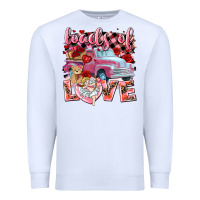 White loads of love valentines day truck Premium Sweatshirt - NancyCooperArtShop