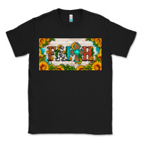 Black faith cross and sunflower license plate Classic Tee - HRA Design Shop
