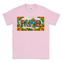 Bubblegum Pink faith cross and sunflower license plate Classic Tee - HRA Design Shop