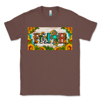 Chestnut faith cross and sunflower license plate Classic Tee - HRA Design Shop