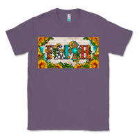 Lavender faith cross and sunflower license plate Classic Tee - HRA Design Shop