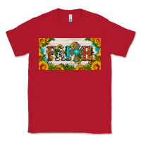 Red faith cross and sunflower license plate Classic Tee - HRA Design Shop