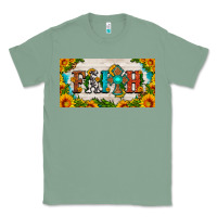 Sage faith cross and sunflower license plate Classic Tee - HRA Design Shop