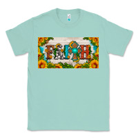 Seafoam faith cross and sunflower license plate Classic Tee - HRA Design Shop
