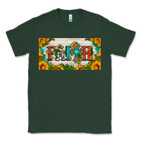 Sports Green faith cross and sunflower license plate Classic Tee - HRA Design Shop