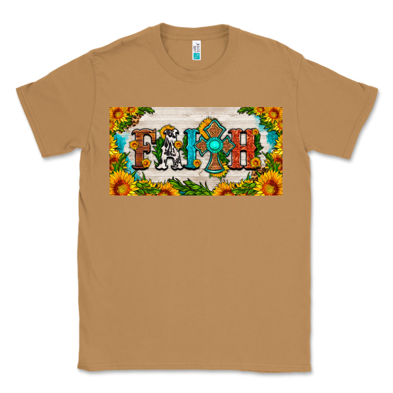 Faith Cross And Sunflower License Plate Classic Tee by HRA Design Shop | Teevron
