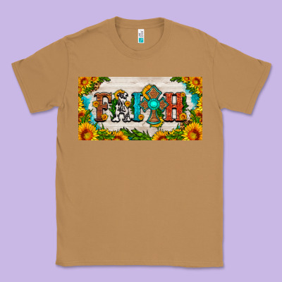 Faith Cross And Sunflower License Plate Classic Tee Designed By Hra Design Shop